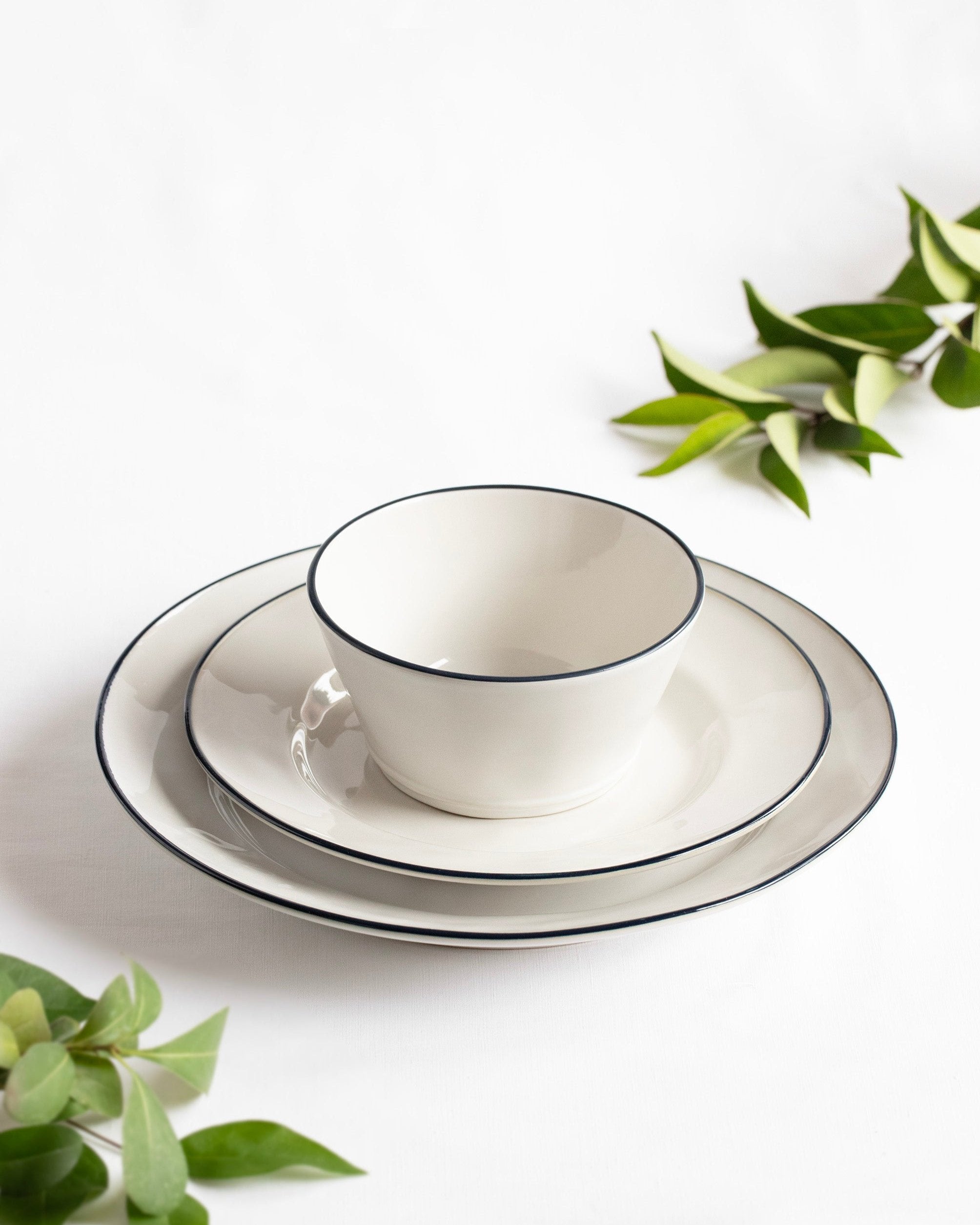 Blue Edge 12-piece Dinner Set