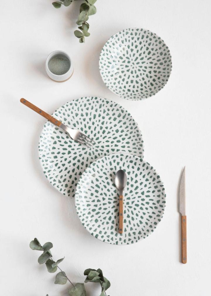 Mosaic Forest Green 12-delige Serviesset