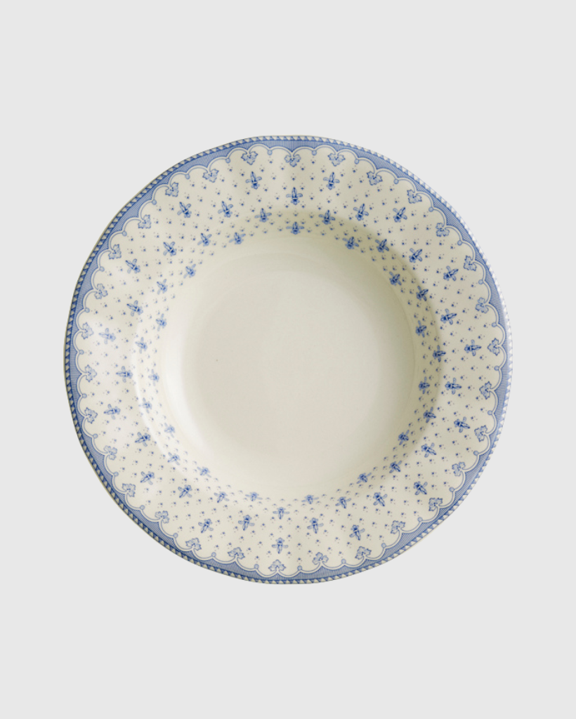 Diep bord Blauwe Franse Lelie 6 stuks