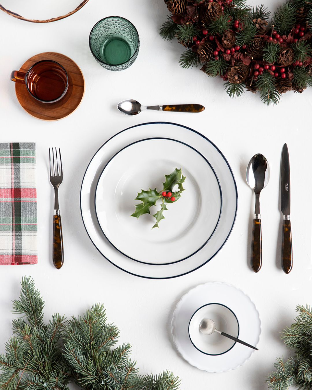 Dinner Plate Blue Edge