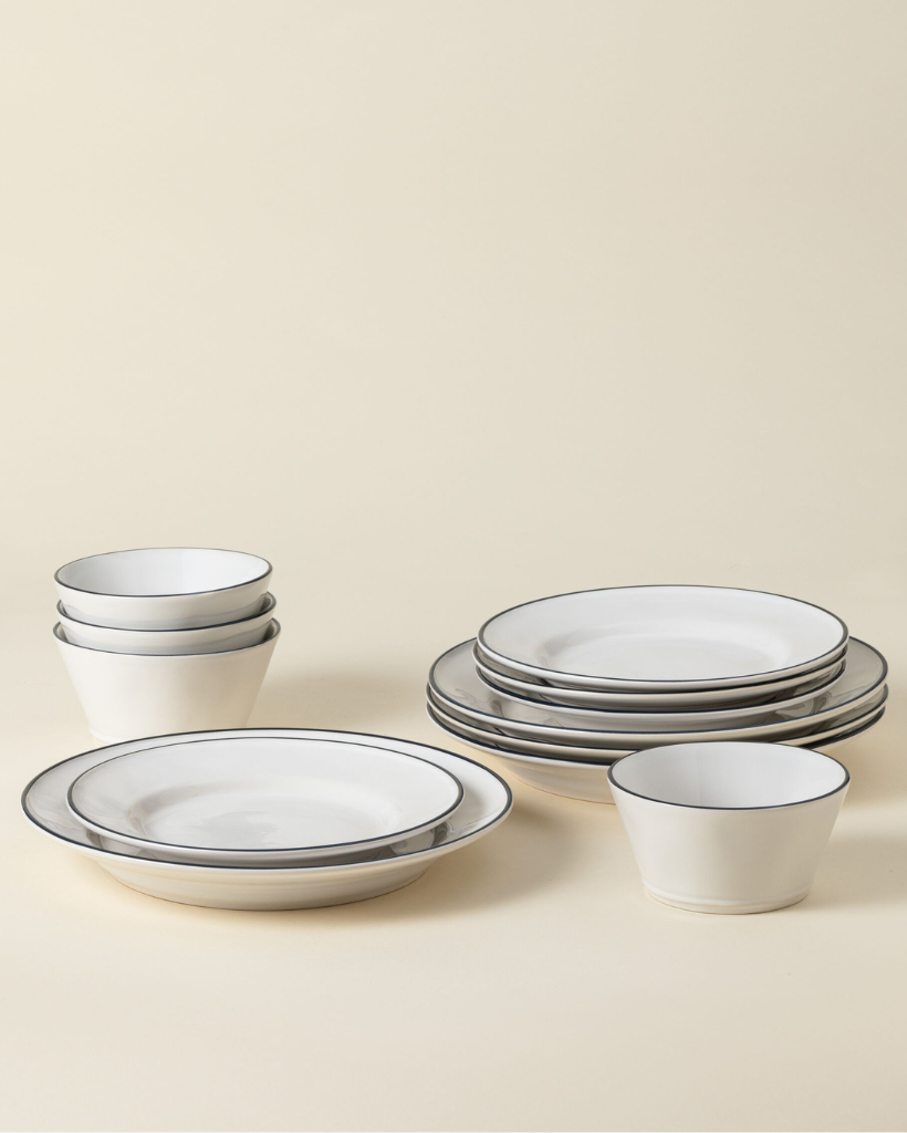 Blue Edge 12-piece Dinner Set