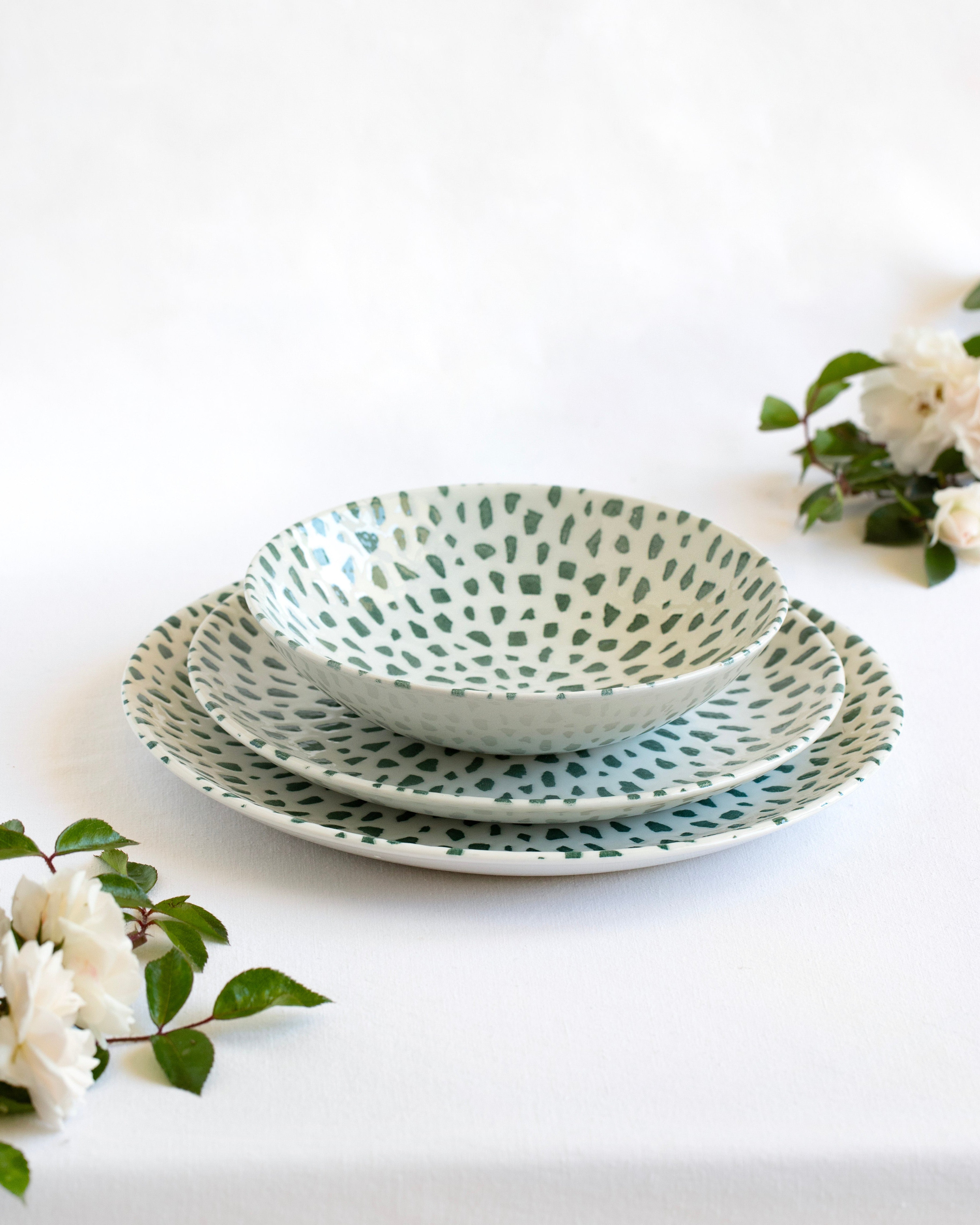 Kom 18 cm Mozaïek Groen Bos