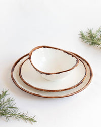 Natural Brown "Organic" 12-delige Serviesset