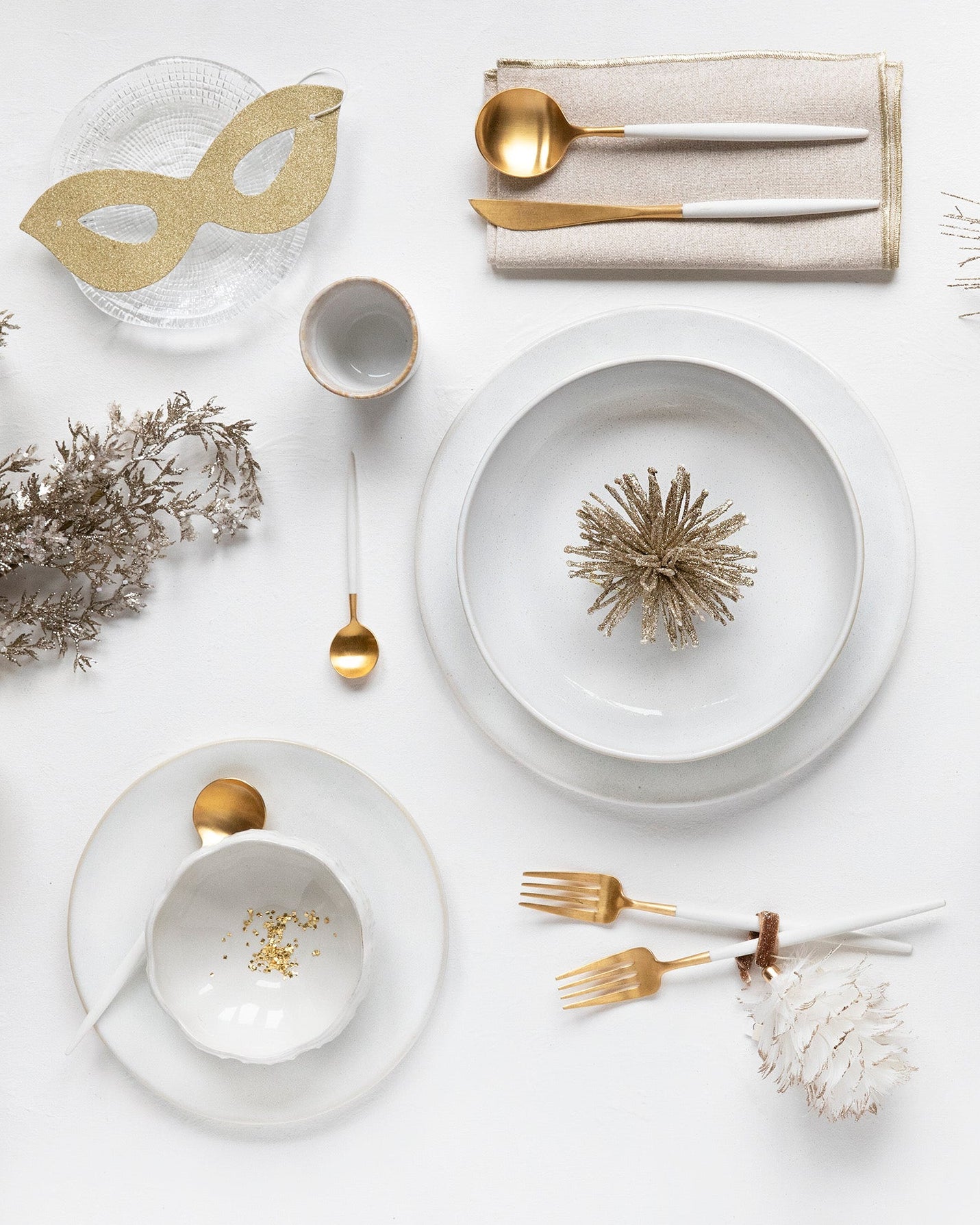 Cubertería 24 piezas Cutipol Goa White Gold