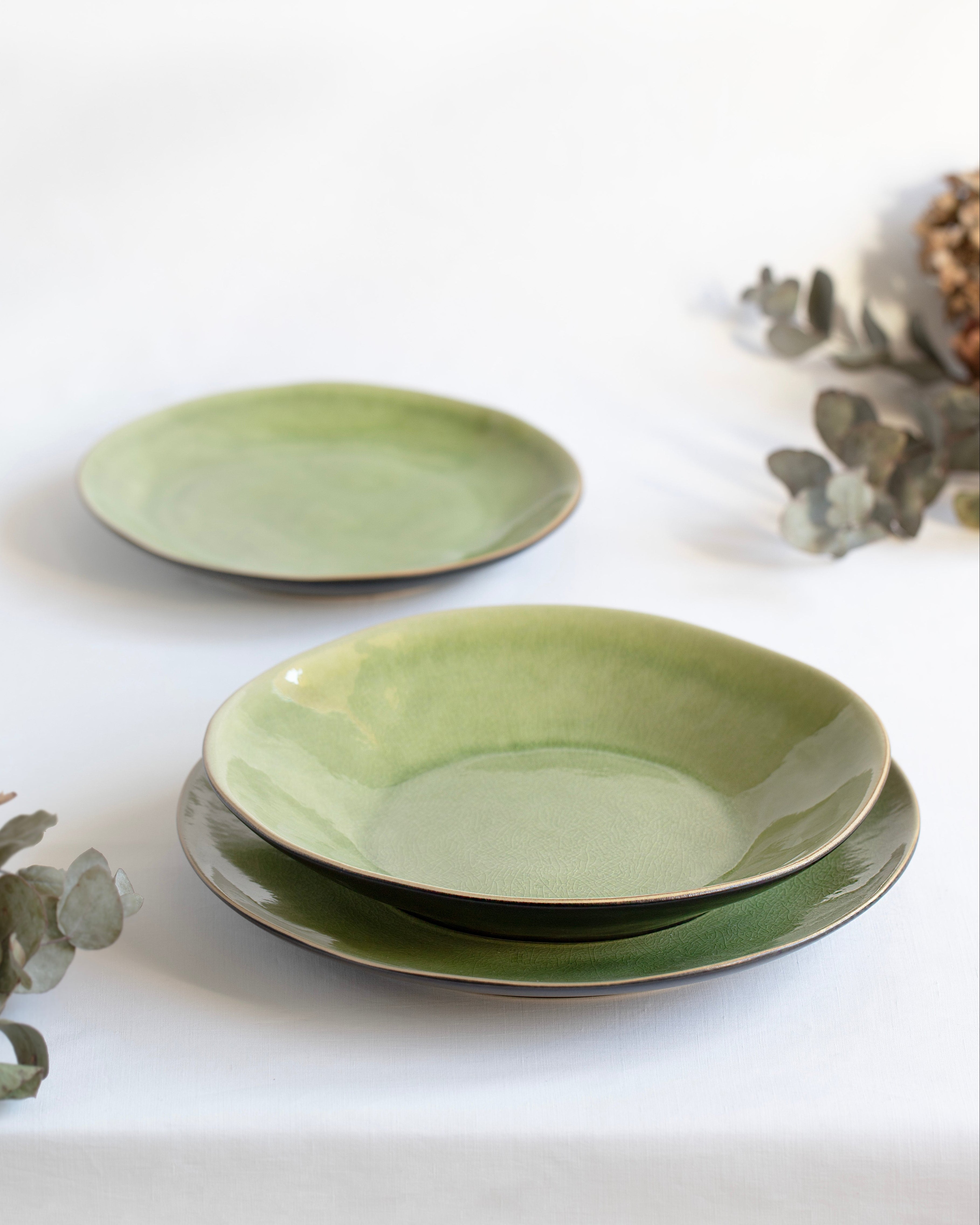 Riviera Green 12-delige Serviesset