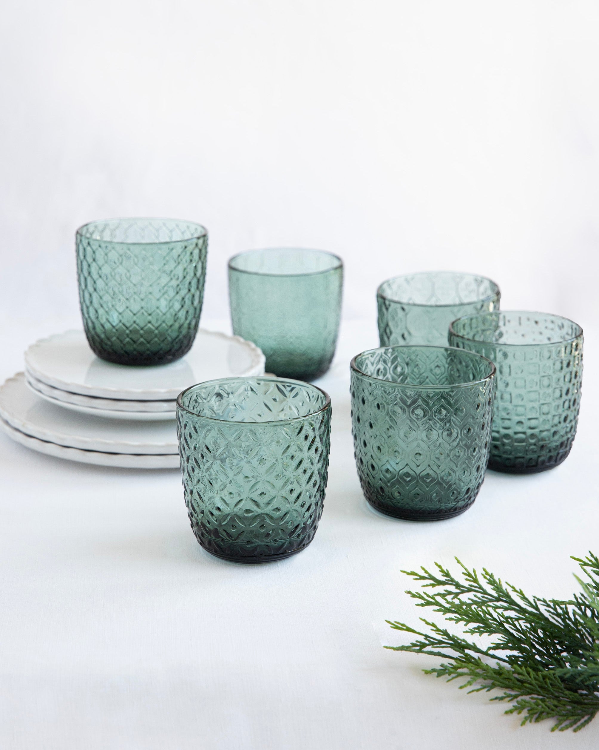 Set van 6 Textures Olive+ Clear kan