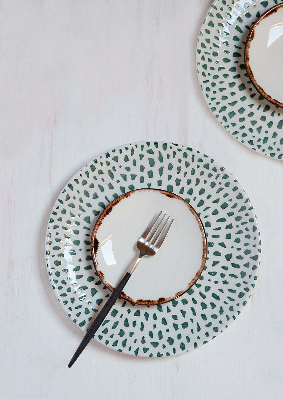 Mosaic Forest Green 12-delige Serviesset