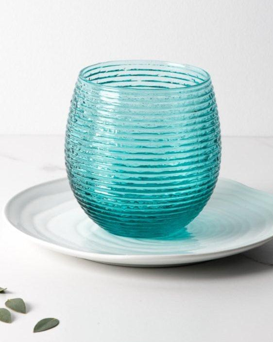 Reeded Turquoise - Set of 6