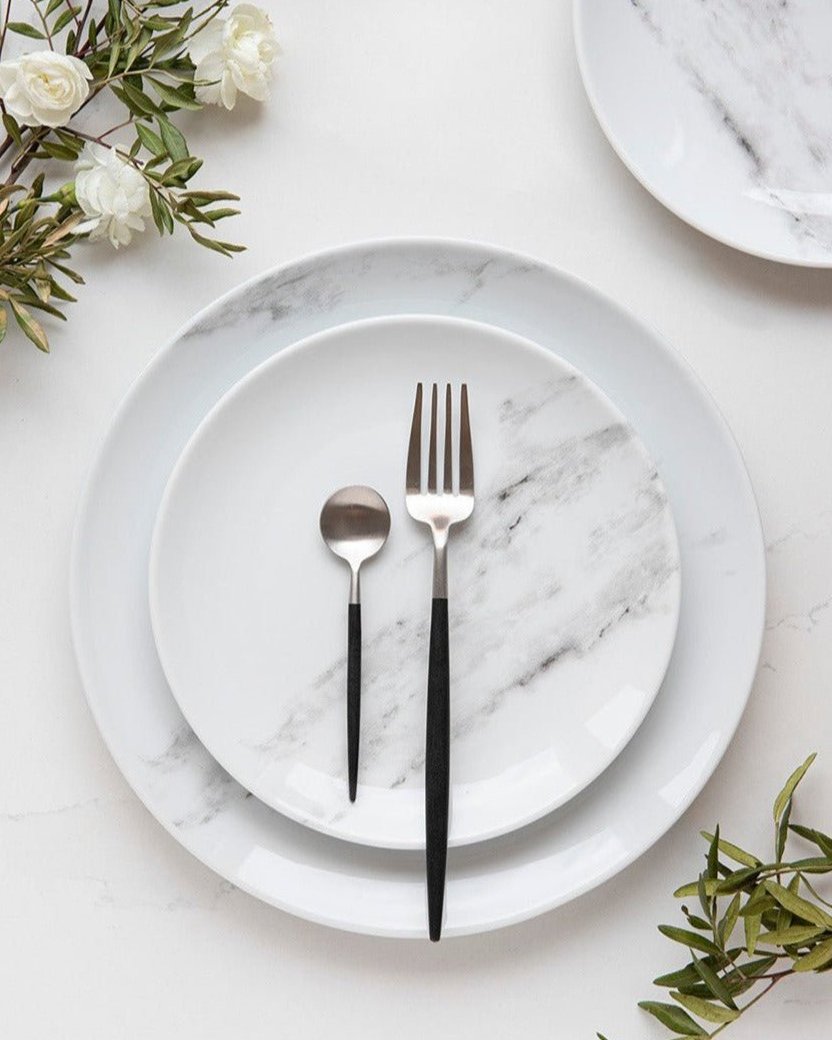 Plato llano Marble