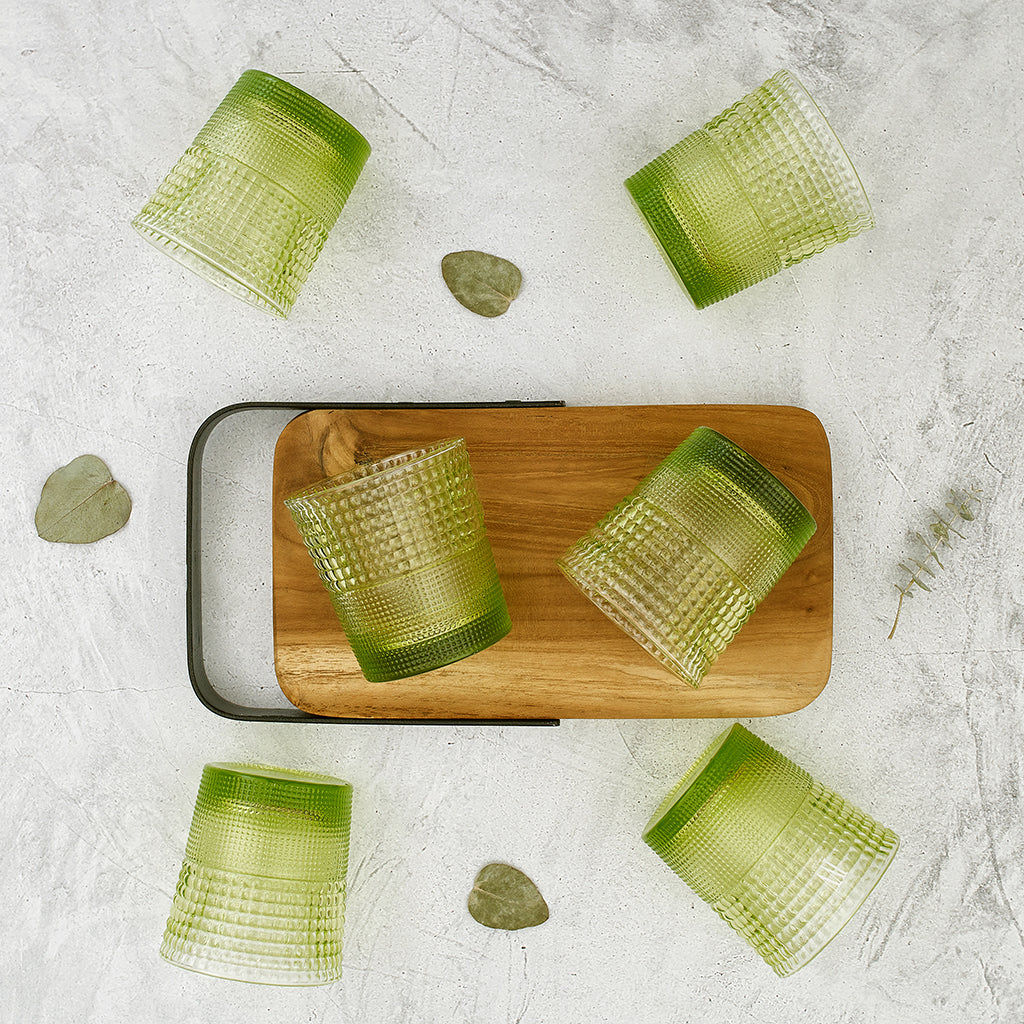 Set van 6 Pikes Acid Green-glazen