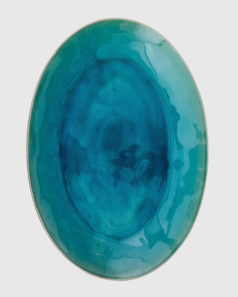 Oval Tray Riviera Blue