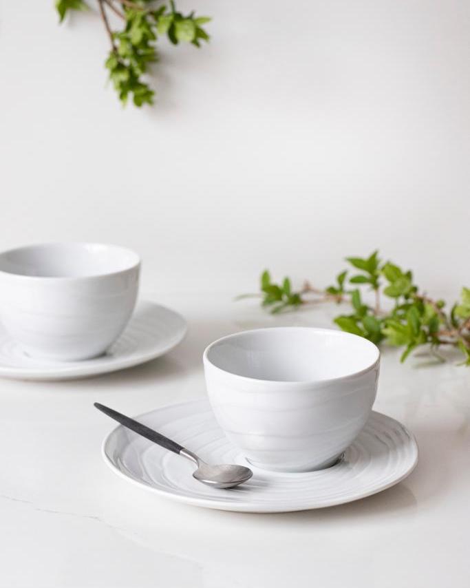 Teakhouten koffiemok - Set van 2 stuks