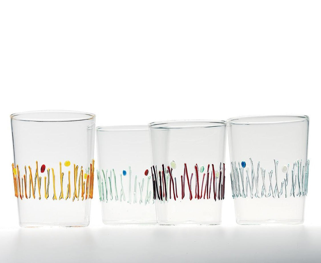 Set van 4 Quattro Stagioni-glazen