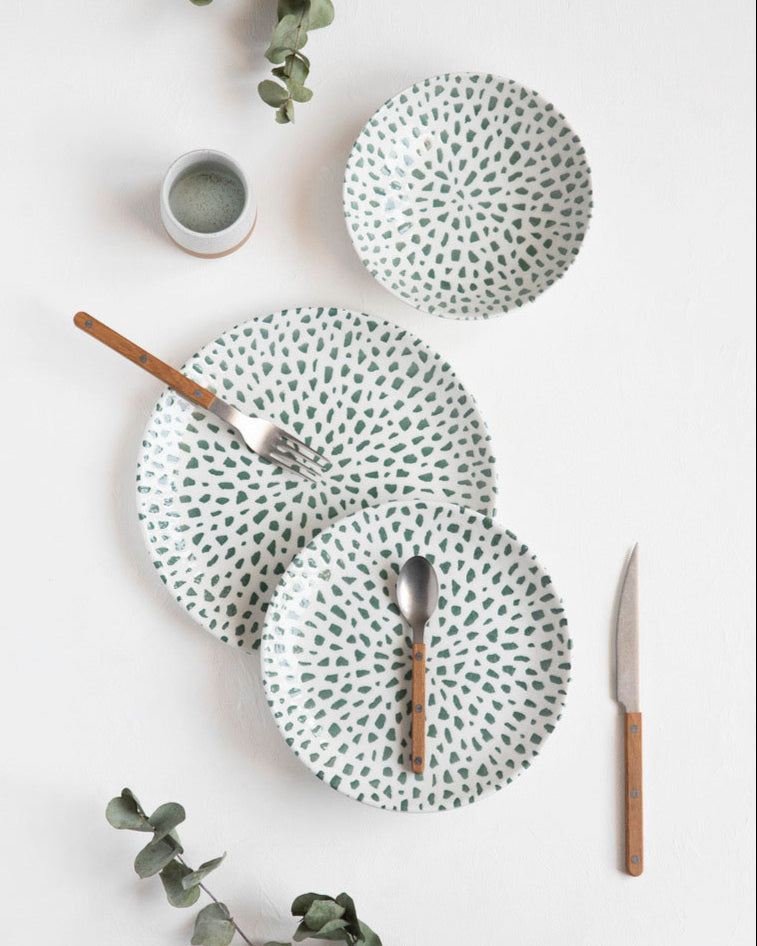Eet Bord Mosaic Green Forest 26 cm