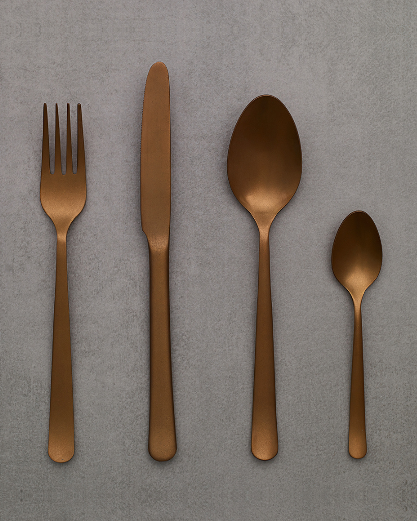 Tribeca Vintage Copper Cutlery Set - 24 Piece 