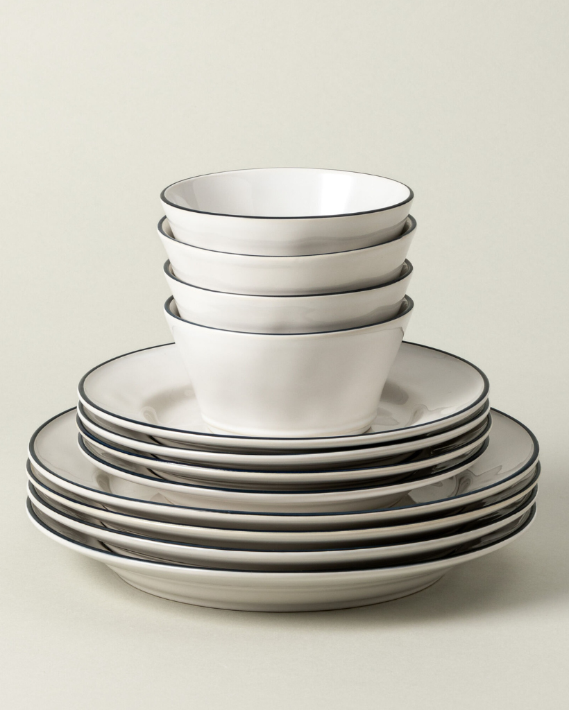 Blue Edge 12-piece Dinner Set