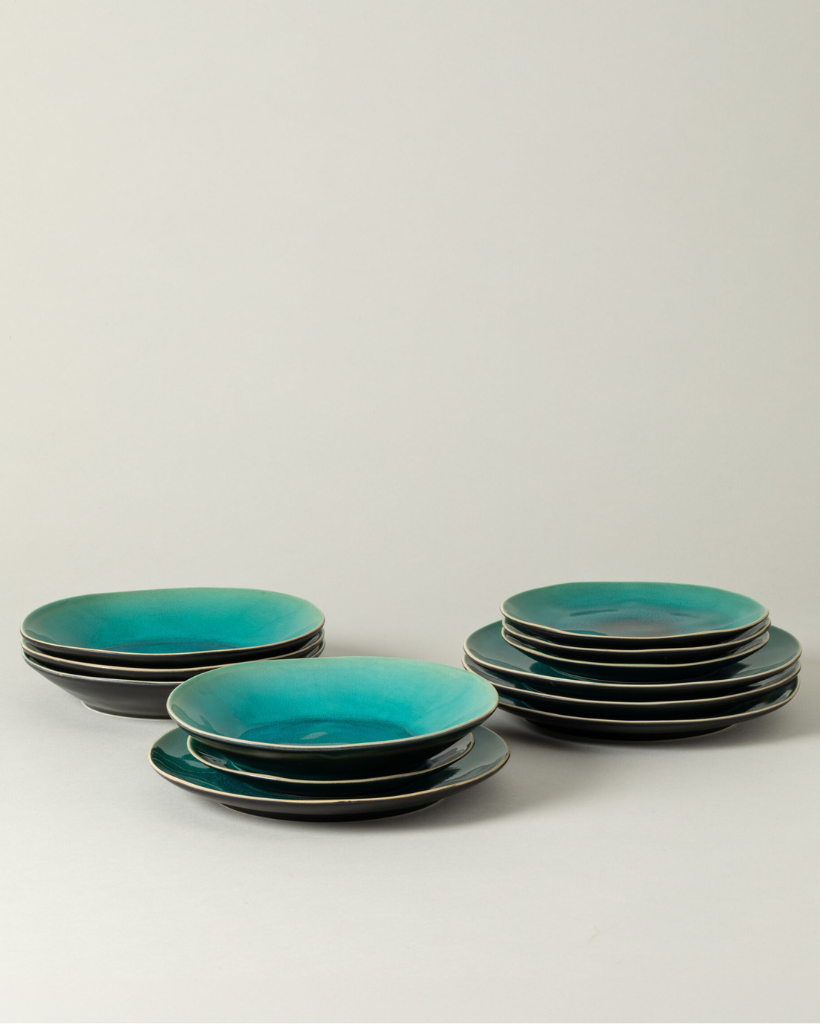 Riviera Blue 12-delige Serviesset