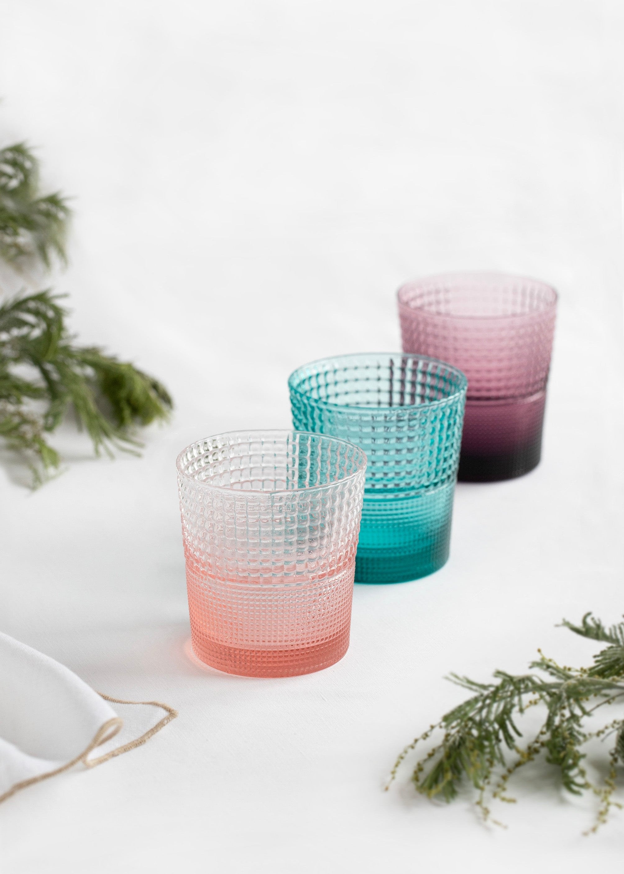 Set of 6 glasses + Jug Pikes Colours 