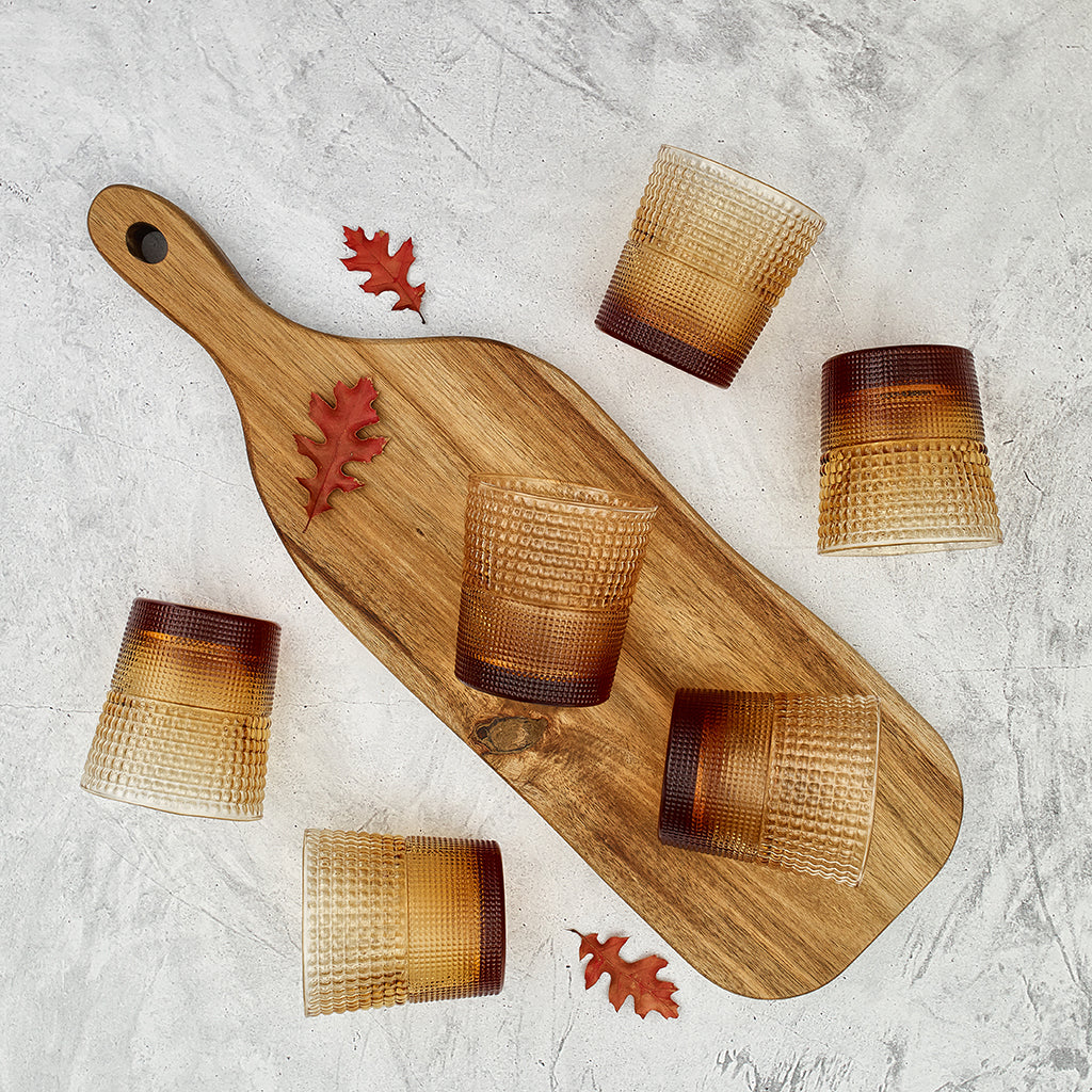 Set van 6 Pikes Amber-glazen