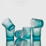 Set van 6 turquoise Pikes-glazen
